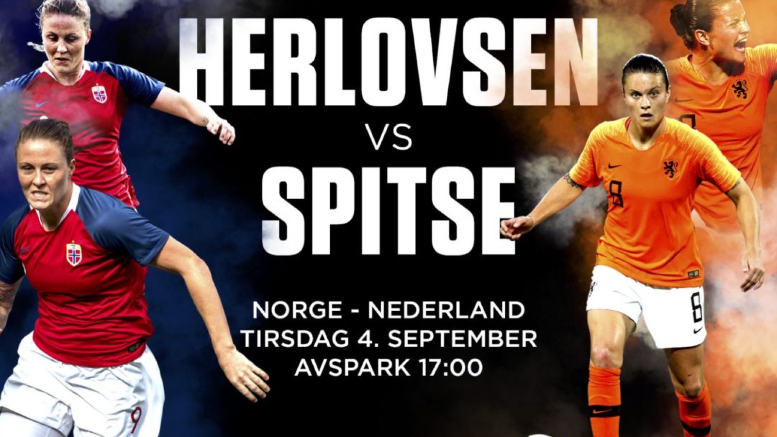 Norge - Nederland 4. september 2018 på Intility Arena