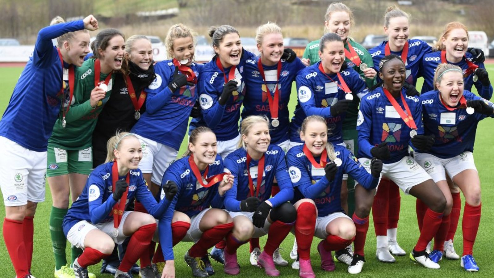 Spillerne jubler etter spill i Europa ble sikret i fjor. Foto: Christian Borger