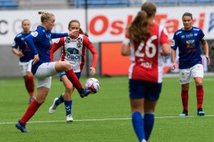 Marie Markussen i aksjon mot Lyn under Superhelgen. Foto: Sportfoto