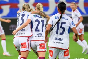 UWCL-kvalifisering i fotball mellom Vålerenga og FC Mink på Intility Arena onsdag 6. september 2023. Foto: Morten Mitchell Larød / SPORTFOTO