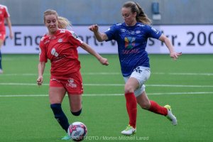 Ingrid Schjeldrup, her fra kampen mot Grand Bodø der hun scoret det avgjørende målet. Foto: Morten Mitchell Larød