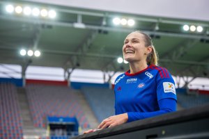 230415 Andrine Tomter of Vålerenga after the Toppserien football match between Vålerenga and Avaldsnes on April 15, 2023 in Oslo. Photo: Vegard Grøtt / BILDBYRÅN / kod VG / VG0438