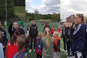 Bilder fra fjorårets klubbesøk hos Årvoll. Foto: Vålerenga Fotball