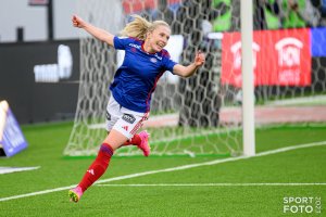 Toppseriekamp i fotball mellom Vålerenga og Røa på Intility Arena onsdag 10. mai 2023. Foto: Morten Mitchell Larød / SPORTFOTO