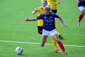 Celin Bizet Ildhusøy fant nettmaskene to ganger mot Stabæk. Foto: Morten Mitchell Larød / SPORTFOTO
