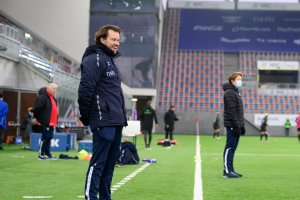 Jack Majgaard Jensen kan fortelle om godt humør i spillertroppen. Foto: Morten Mitchell Larød / SPORTFOTO