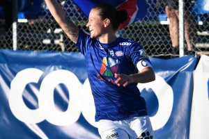 Sherida jubler for seier mot Lyn. Foto: Morten Mitchell Larød