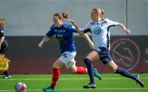Isabell Herlovsen, her fra kampen mot Stabæk som vi vant 5-0. Foto: Morten Mitchell Larød.
