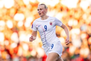 230926 Karina Sævik of Norway during the UEFA Women’s Nations League football match between Portugal and Norway on September 26, 2023 in Barcelos. Photo: Vegard Grøtt / BILDBYRÅN / kod VG / VG0531