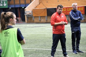 Jack Majgaard Jensen, her fra sin første kamp som Vålerenga-trener. Foto: Christian Borger / VårtOslo