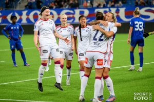 UWCL-kvalifisering i fotball mellom Vålerenga og FC Mink på Intility Arena onsdag 6. september 2023. Foto: Morten Mitchell Larød / SPORTFOTO