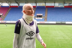 Kaisa Haga deltok i dag på trening med A-laget