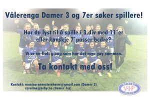 Vålerenga Damer 3 søker spillere
