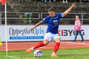 Sherida Spitse er kjent for sin gode dødballfot. Den er det Ajax som får glede av fom. 2021. Foto: Morten Mitchell Larød / SPORTFOTO