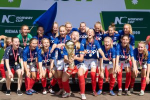 Vålerenga vant J17 Elite under Norway Cup sommeren 2019. Foto: Morten Mitchell Larød / Sportfoto