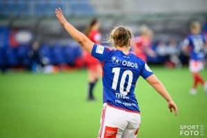 Toppseriekamp i fotball mellom Vålerenga og Røa på Intility Arena onsdag 10. mai 2023. Foto: Morten Mitchell Larød / SPORTFOTO