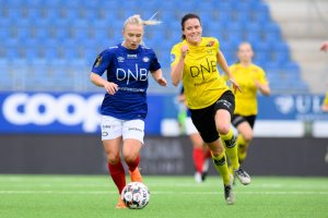 Toppseriekamp i fotball mellom Vålerenga og LSK Kvinner på Intility Arena i Oslo søndag 26. september 2021. Foto: Morten Mitchell Larød / SPORTFOTO