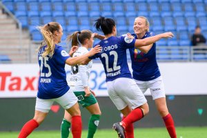 Både Janni Thomsen, Dejana Stefanovic og Synne Jensen skal ut å spille landskamper denne periode. Foto: Morten Mitchell Larød / SPORTFOTO