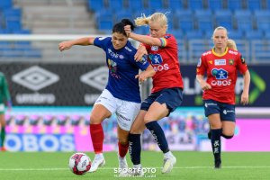 Dejana Stefanovic er tilbake mot Sandviken etter å ha stått over forrige kamp med karantene. Foto: Morten Mitchell Larød / SPORTFOTO
