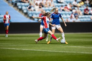 the Toppserien league game between Lyn and Vålerenga at Ullevaal Stadium in Oslo, Norway