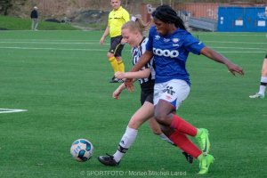 Nadia Ryan Pinto debuterte med scoring mot Fart. Foto: Morten Larød (bildet er tatt fra en anne kamp)