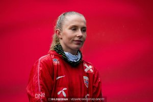 Thea Bjelde skal spille kamper for Norge U23. Foto: Bildbyrån