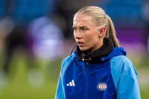 231125 Thea Bjelde of Vålerenga ahead of the cup final between Rosenborg and Vålerenga on November 25, 2023 in Oslo. Photo: Marius Simensen / BILDBYRÅN / Cop 238