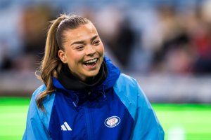 231125 Malin Skulstad Sunde of Vålerenga ahead of the cup final between Rosenborg and Vålerenga on November 25, 2023 in Oslo. Photo: Marius Simensen / BILDBYRÅN / Cop 238