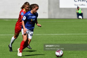 Maren Hauge i aksjon mot Røa i vår, hvor hun scoret 1-0 målet. Foto: Morten M. Larød