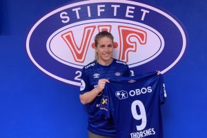 Elise Thorsnes skal spille med nummer 9 . Foto: Vålerenga Fotball