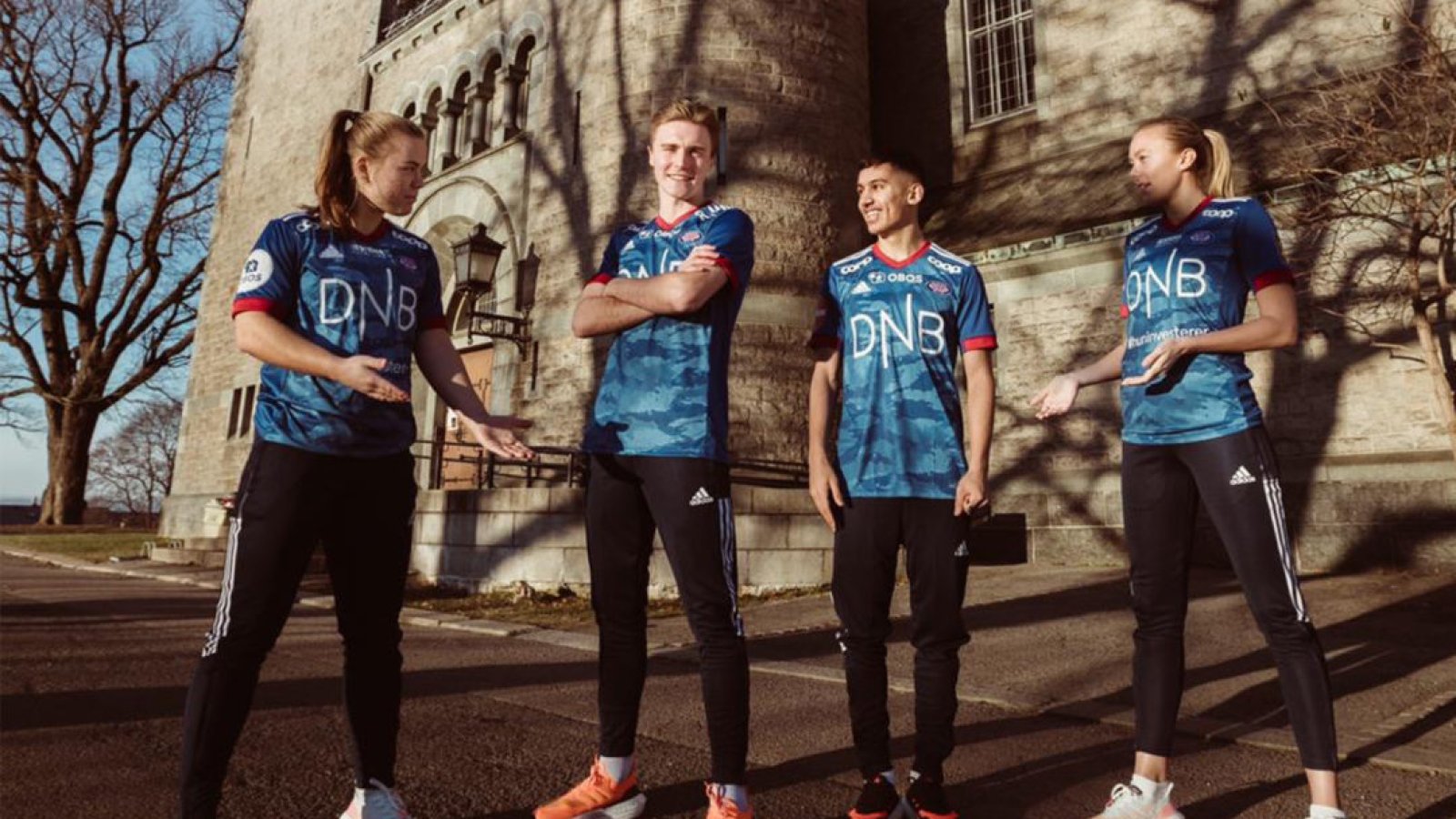 Spillere fra venstre: Olaug Tvedten, Christian Borchgrevink, Osame Sahraoui, Synne Jensen. Foto: 00nation