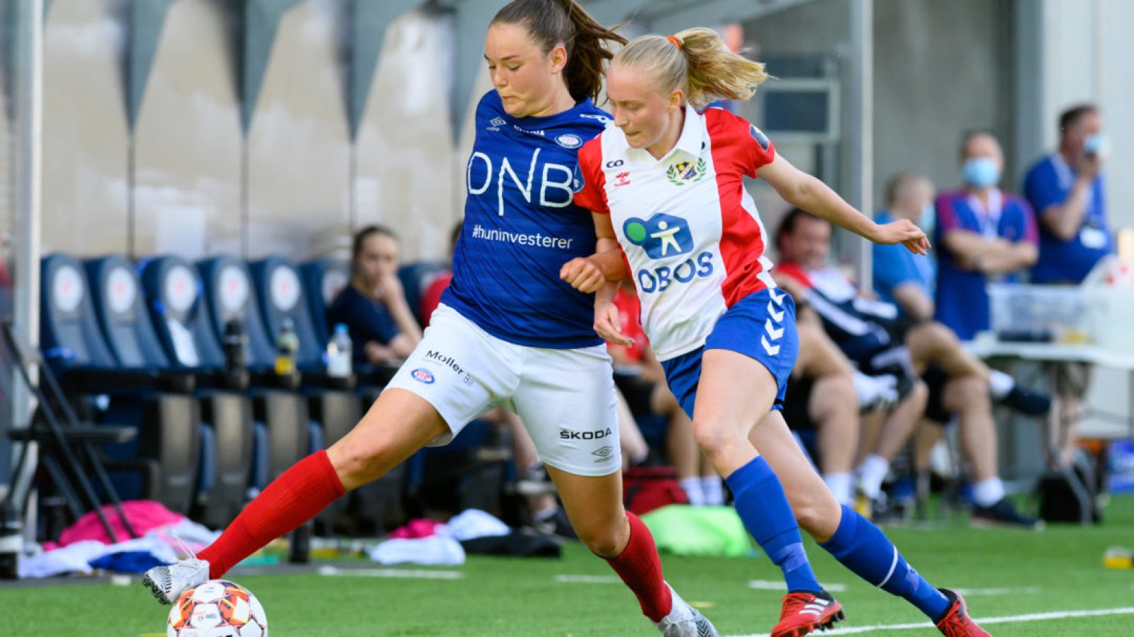 Toppseriekamp i fotball mellom Vålerenga og Lyn på Intility Arena i Oslo lørdag 29. mai 2021. Foto: Morten Mitchell Larød / SPORTFOTO