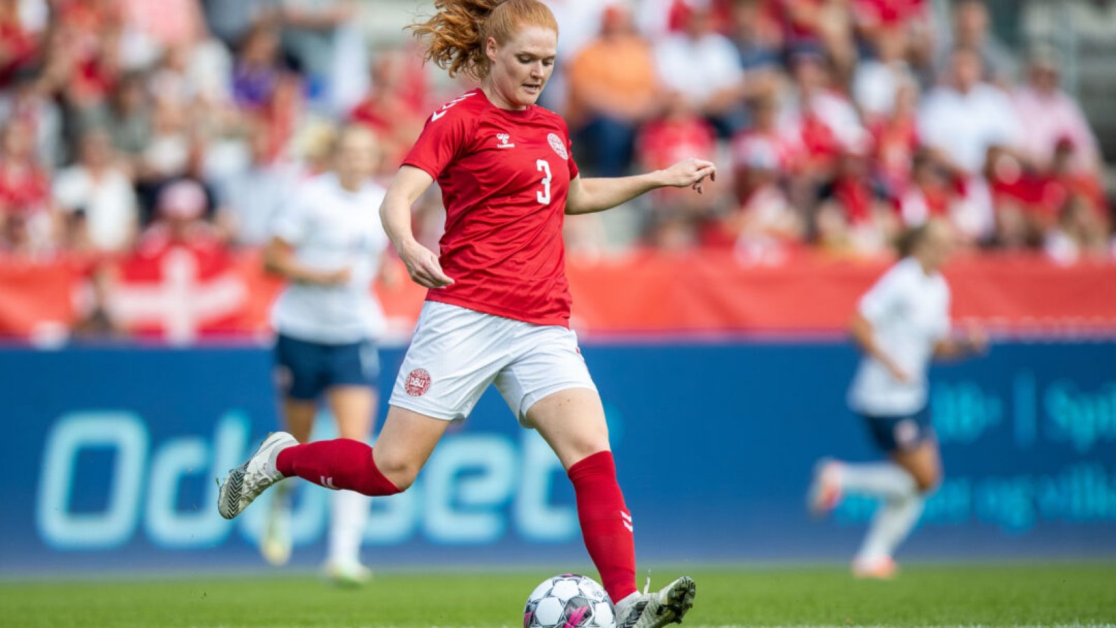 220629 Stine Ballisager of Denmark during the international friendly football match between Denmark and Norway on June 29, 2022 in Viborg. Photo: Mathilda Ahlberg / BILDBYRÅN / COP 240 / MA0259