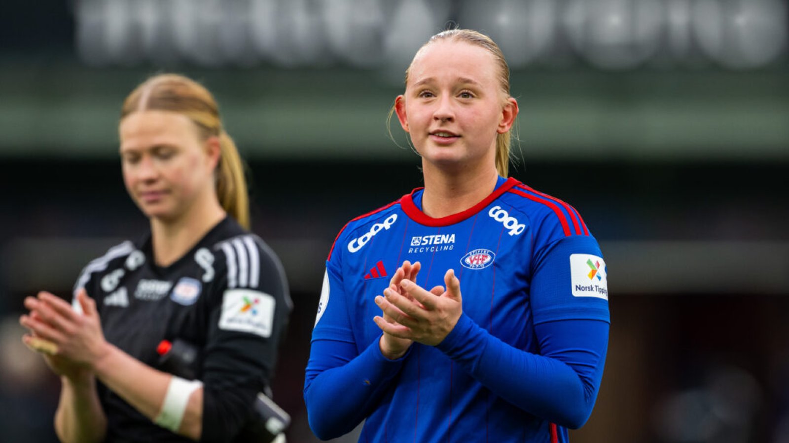 230415 Emma Iversen of Vålerenga after the Toppserien football match between Vålerenga and Avaldsnes on April 15, 2023 in Oslo. Photo: Vegard Grøtt / BILDBYRÅN / kod VG / VG0438