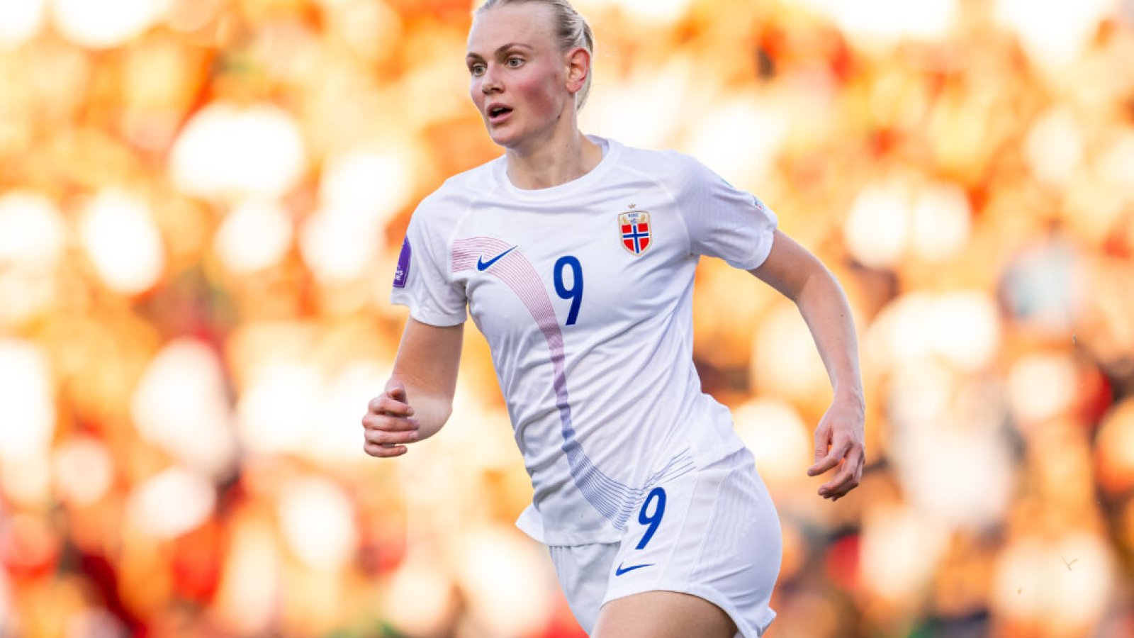 230926 Karina Sævik of Norway during the UEFA Women’s Nations League football match between Portugal and Norway on September 26, 2023 in Barcelos. Photo: Vegard Grøtt / BILDBYRÅN / kod VG / VG0531