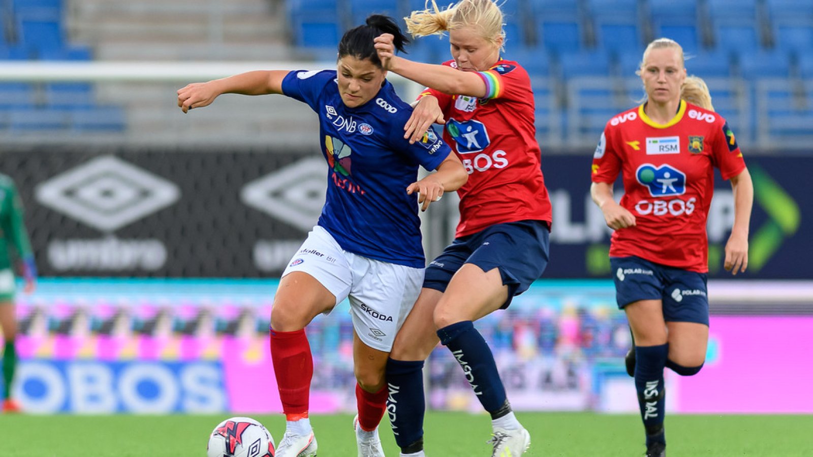Toppserie-kamp i fotball mellom Vålerenga og Røa på Intility Arena 10. juli 2020 i Oslo, Norge. Resultatet ble 2-0. Foto: Morten Mitchell Larød / SPORTFOTO