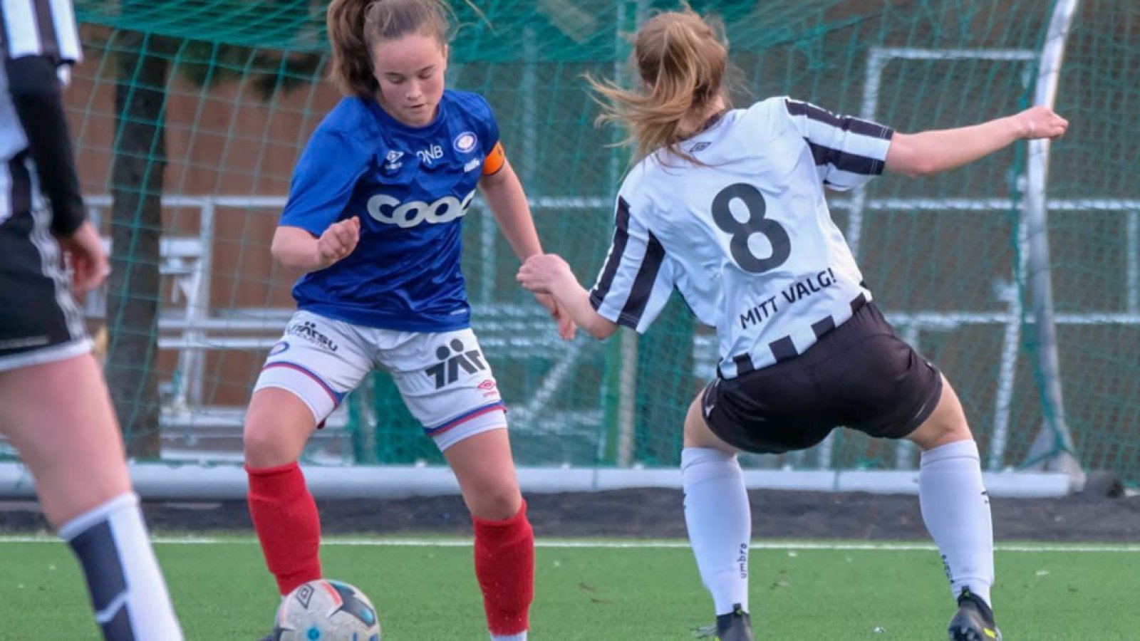 Kine Fløtre, her fra J19-kampen mot Asker som de vant overlegent 11-0. Foto: Morten Mitchell Larød