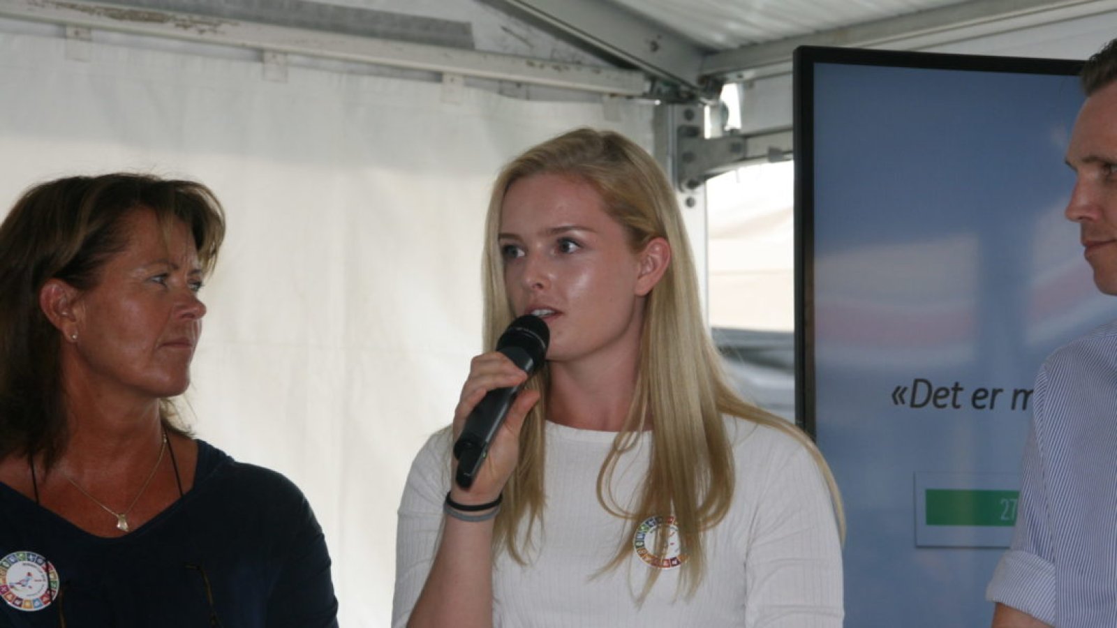 Guro var aktiv under debatten på Ekebergsletta mandag. Foto: Jens August Dalsegg