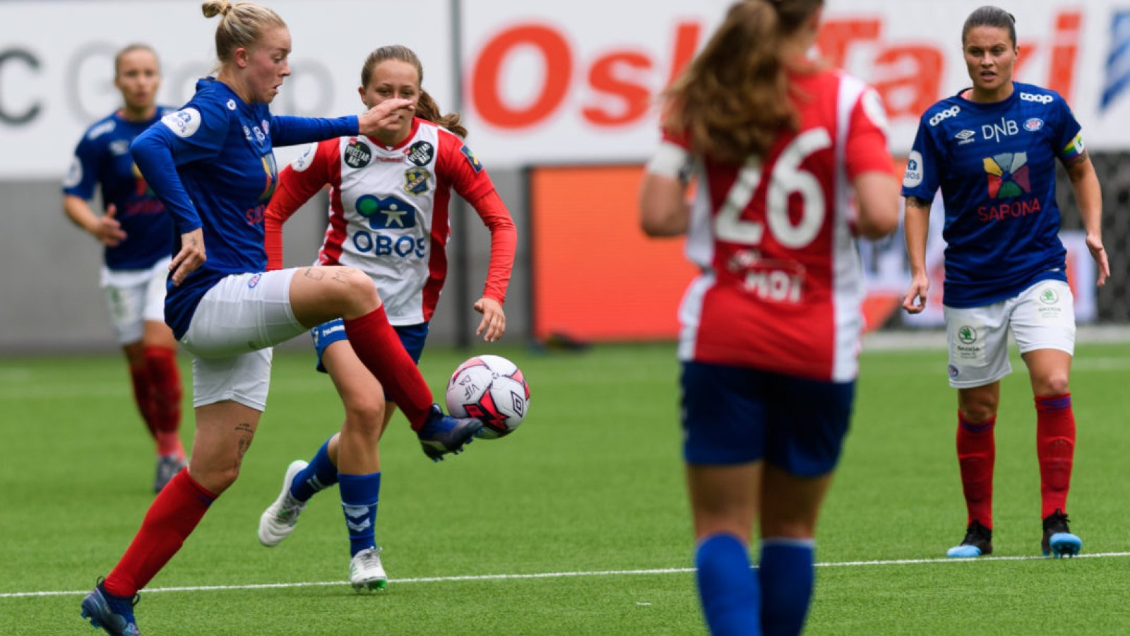 Marie Markussen i aksjon mot Lyn under Superhelgen. Foto: Sportfoto
