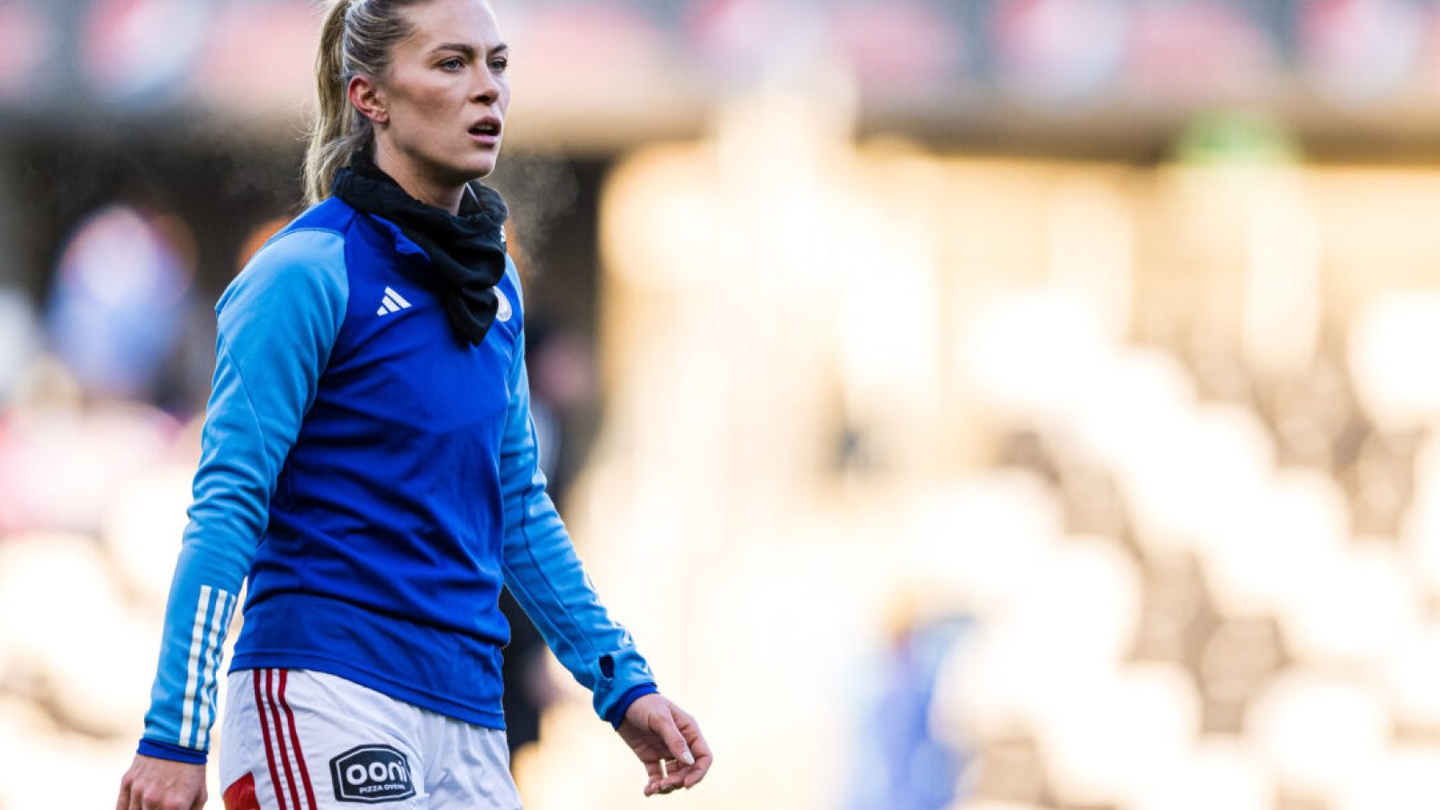 231118 Mimmi Löfwenius Veum of Vålerenga warms up ahead of the Toppserien football match between Rosenborg and Vålerenga on November 18, 2023 in Trondheim. Photo: Marius Simensen / BILDBYRÅN / Cop 238