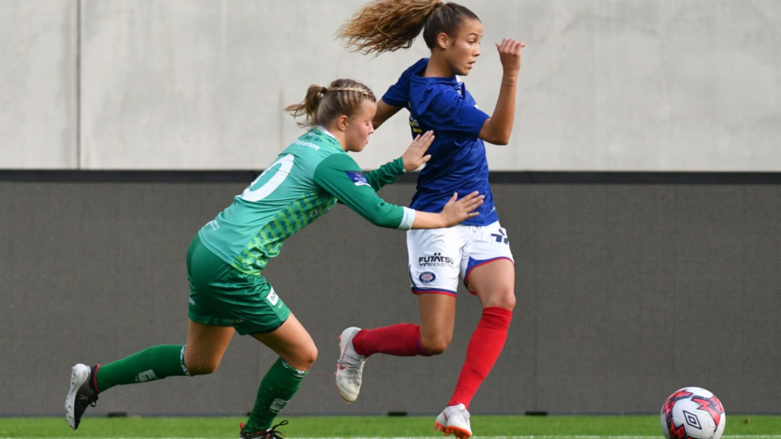 Celin Bizet Ildhusøy, her fra kvartfinalen mot Klepp i fjorårets NM, en kamp vi tapte 3-1. Foto: Morten Mitchell Larød/SPORTFOTO