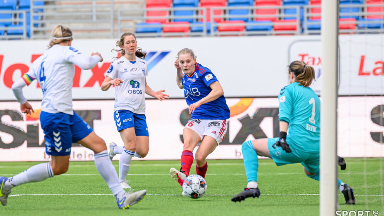 Toppseriekamp i fotball mellom Vålerenga og Kolbotn på Intility Arena i Oslo lørdag 23. april 2022. Foto: Morten Mitchell Larød / SPORTFOTO