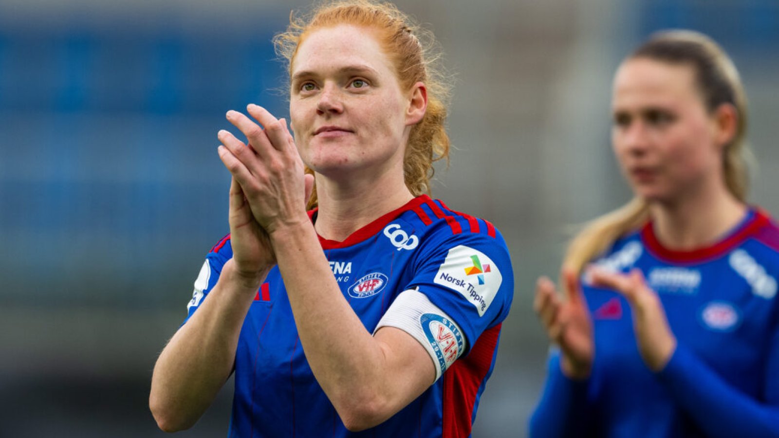 230415 Stine Ballisager Pedersen of Vålerenga after the Toppserien football match between Vålerenga and Avaldsnes on April 15, 2023 in Oslo. Photo: Vegard Grøtt / BILDBYRÅN / kod VG / VG0438