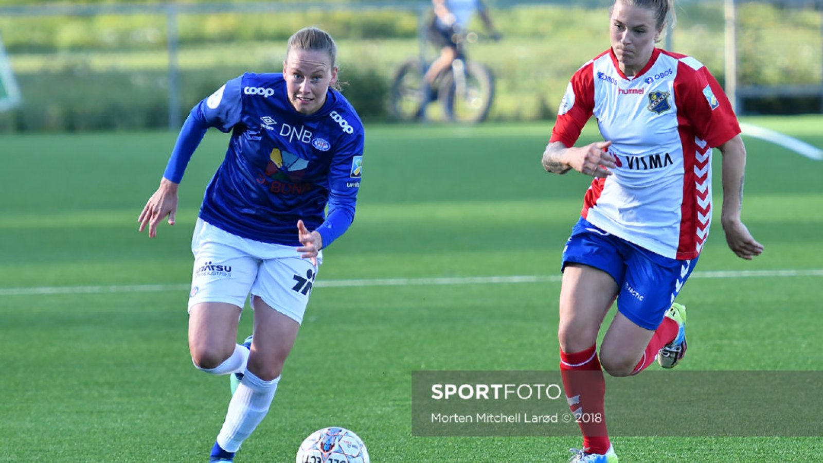 Stine Pettersen Reinås i aksjon mot Lyn i cupkampen fra 2018. Foto: Morten Larød