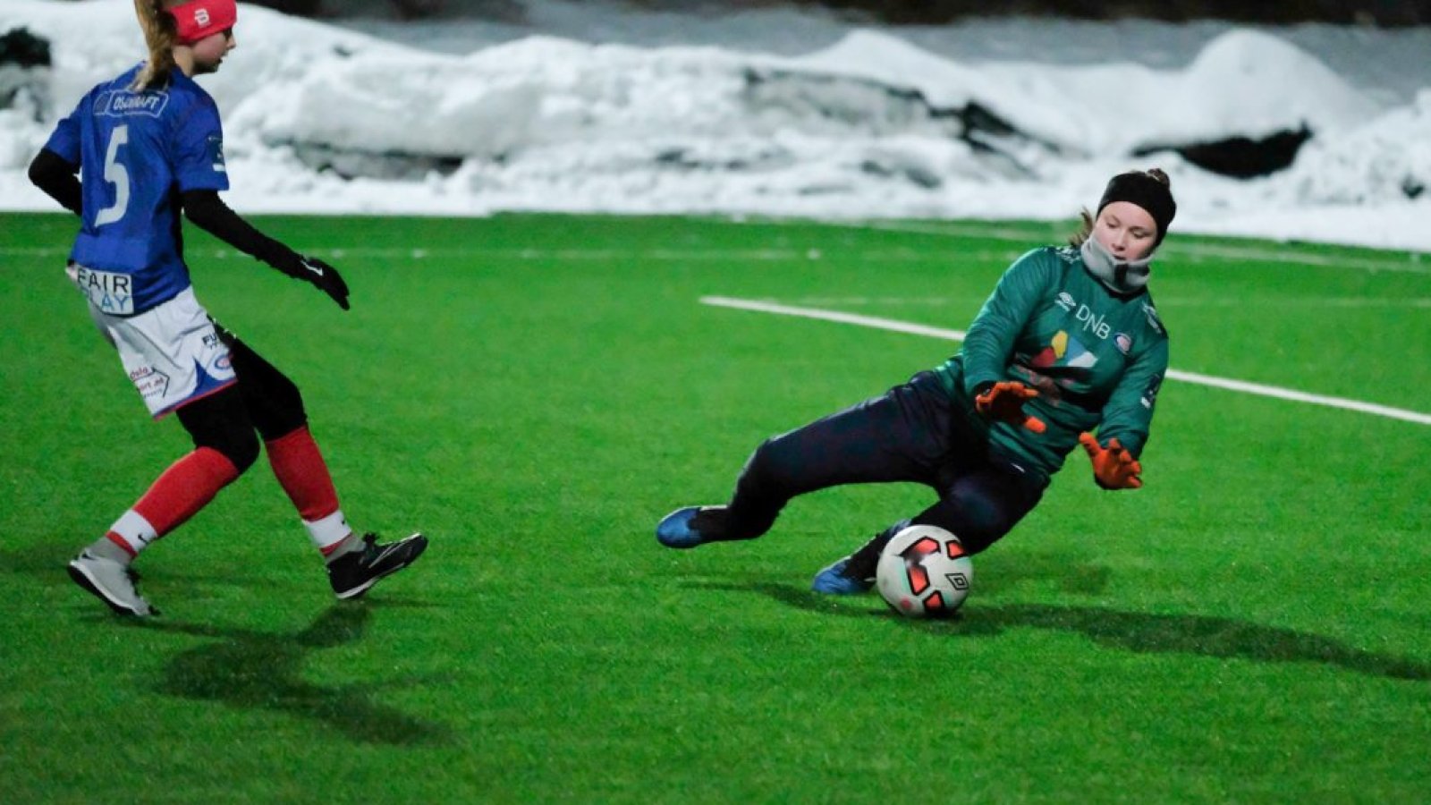 Elife Salihu i aksjon for J19. Foto: Morten Larød